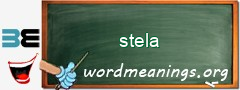 WordMeaning blackboard for stela